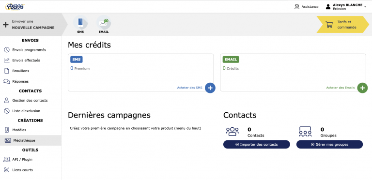 Plateforme SMS & emails